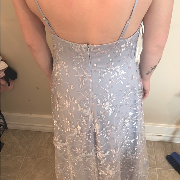 Iced Blue Formal Dress - Picture 2 of 2